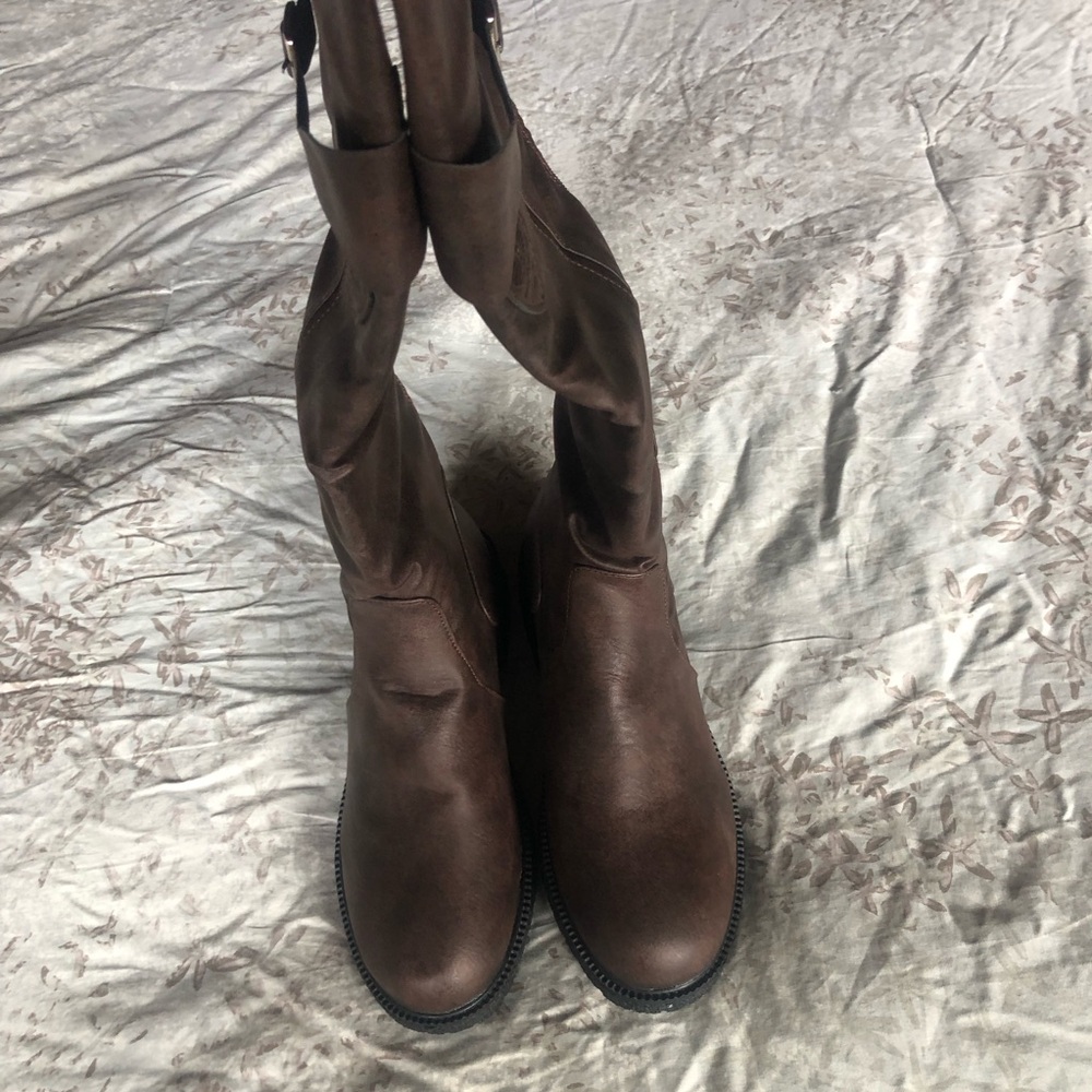 Brown Leather Women's Boots